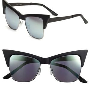 DesiXQuay TYSM Sunglasses Cat Eye w/ Mirror Lenses